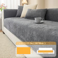 Chenille Sofa Cover for 3 4 Seater Washable Non-Slip Couch Cover Pet Friendly Furniture Protector Gray Brown Living Room