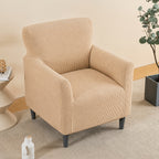 Elastic Stretch Armchair Sofa Cover, Corn Velvet Knit Non-Slip Solid Color Sofa Slipcover Protective Cover for Small Single Armrest Chair Living Room Pet-Friendly