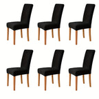 Stretch Dining Chair Seat Covers – Removable & Washable Slipcovers | Set of 6