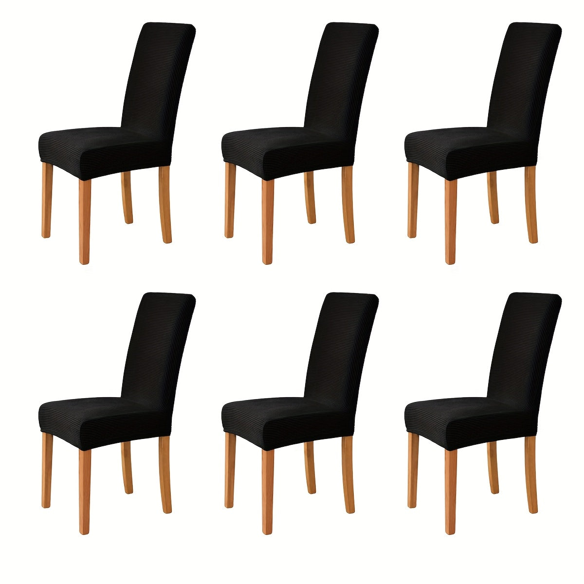 Stretch Dining Chair Seat Covers – Removable & Washable Slipcovers | Set of 6