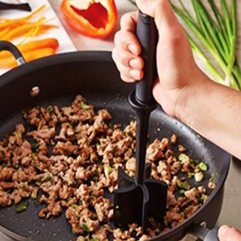 3-Piece Handheld Mixing Spatula & Chopper Set – Break-Resistant, Heat-Resistant Non-Stick Blend & Chop Tool – Potato Masher, Salad Chopper & Food Grinder – Kitchen Essentials