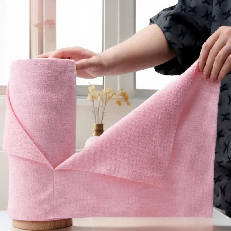 Reusable Microfiber Cleaning Towels 51pcs – Tearable Kitchen Roll Wipes, Absorbent Dish Cloth & Paper Towel Replacement, Multi-Surface Household Cleaning Rags, Eco-Friendly Kitchen Supplies