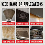 Kitchen Degreaser Spray with Brush Oil Stain Remover Cleaner for Cookware Range Hood Stove Mild Formula Surface Safe Kitchen Cleaning Set