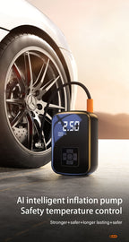 Portable Tire Inflator Cordless Air Compressor – 100W Digital Display, 4000mAh USB-C Fast Charge, 5 Modes, Multi-Nozzle, for Car Motorcycle Bicycle Tires & Sports Balls, 6 Colors