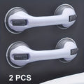 Bathroom Grab Bars Suction Cup No Drill 2-Pack Non-Slip Adjustable Height Shower Handle Safety Rail for Elderly Toilet Fall Prevention Easy Install