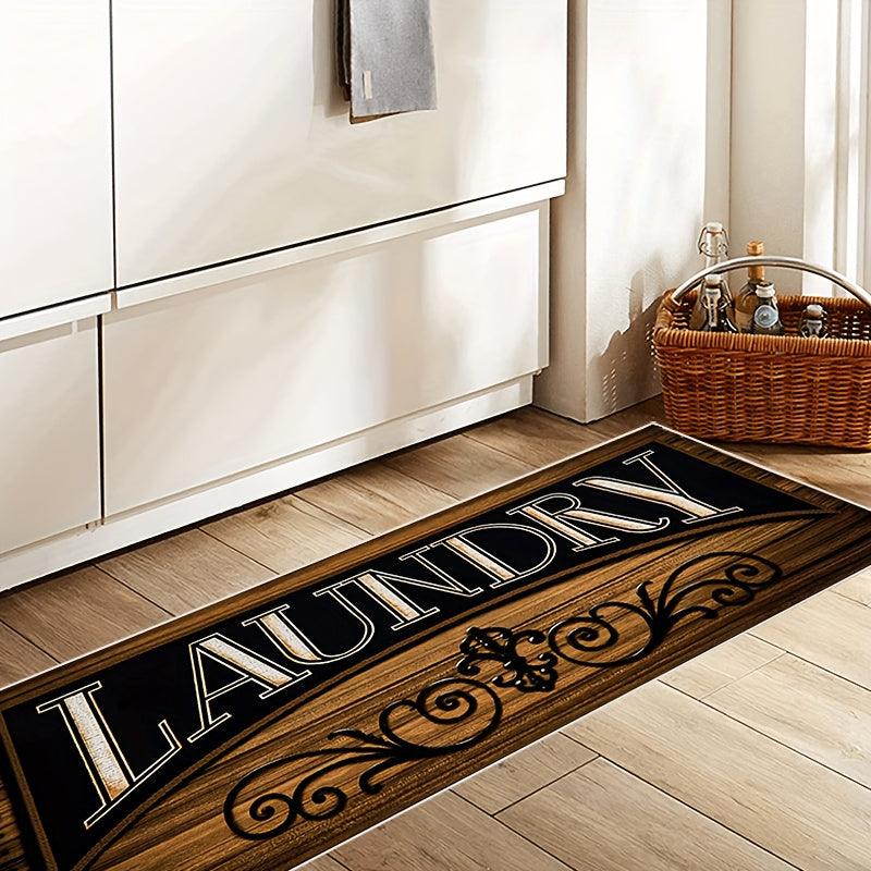 Laundry Room Rug Non-Slip Runner Washable Easy Clean Mat – Floor Protection for Washer Dryer Front, Laundry Area & Home | Multiple Sizes & Colors