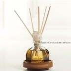 Rattan Reed Diffuser Lavender Essential Oil Flameless Aromatherapy Home Fragrance Air Freshener Deodorizer for Bedroom Bathroom Living Room Office