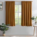 Luxury Velvet Curtains 2 Panels Thermal Insulated Room Darkening Light Filtering, Soft Textured Drapes with Clip Rings Rod Pocket Machine Washable for Living Room Bedroom