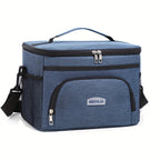 Large Capacity Insulated Lunch Bag Crossbody Shoulder Tote – Reusable Portable Cooler Bag for Work, Picnic, Camping & Travel