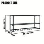 Power Tool Storage Rack Wall Mount – 150 lb Heavy-Duty 3-Tier Steel Organizer with 7 Bit Holders for Garage Workshop Shed Basement