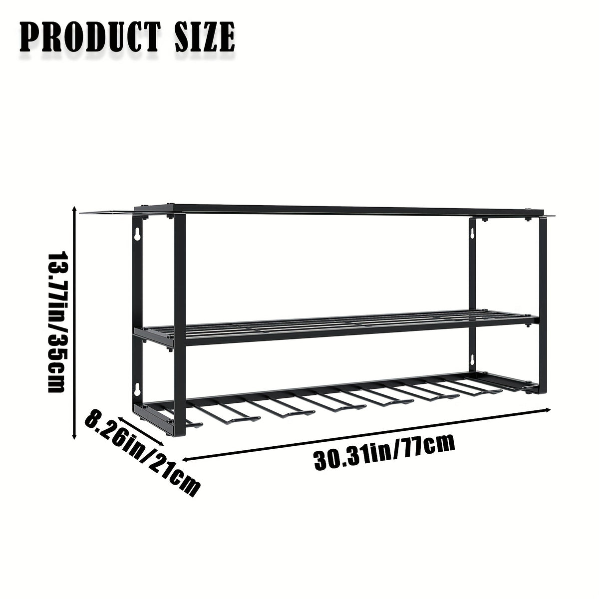 Power Tool Storage Rack Wall Mount – 150 lb Heavy-Duty 3-Tier Steel Organizer with 7 Bit Holders for Garage Workshop Shed Basement