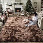 Fluffy Shag Area Rug 8x10 Ft Fuzzy Plush Non-Slip Soft Furry Carpet Living Room Bedroom Modern Shaggy Rug Christmas Gift