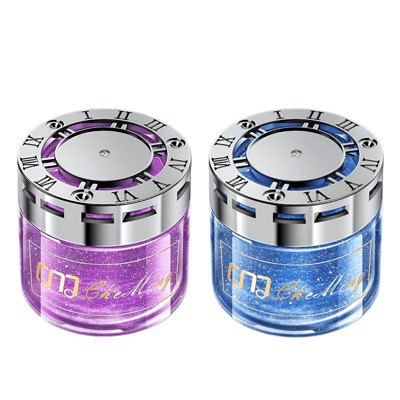 Solid Car Perfume Balm 2-Pack – Long-Lasting Light Fragrance Car Air Freshener & Interior Ornament, 5 Scent Combos: Lavender, Black Forest, Cologne, Wilderness & Gardenia Berry