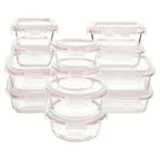 12-Pack Glass Food Storage Containers with Airtight Lids – Meal Prep Containers, Dishwasher Safe, BPA Free, Mother's Day & Holiday Gift Set