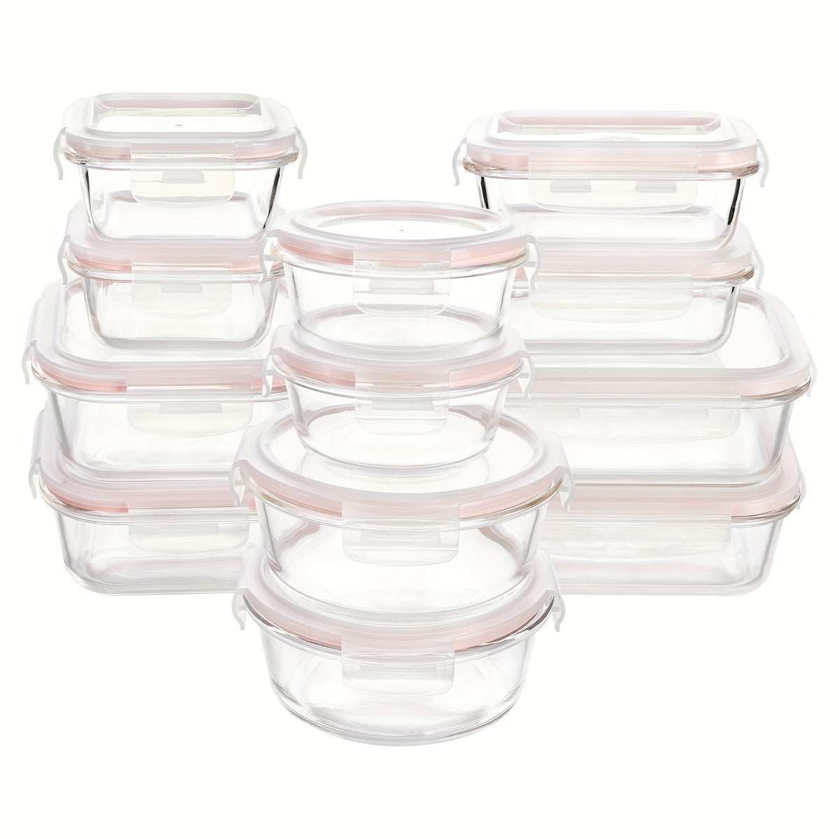 12-Pack Glass Food Storage Containers with Airtight Lids – Meal Prep Containers, Dishwasher Safe, BPA Free, Mother's Day & Holiday Gift Set