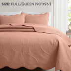 Luxury Quilted Bedspread Set 3 Piece Floral Coverlet with Pillow Shams Breathable Lightweight All Season - Twin Queen King California King 16 Colors