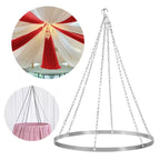Ceiling Drape Hanging Kit Stainless Steel – Circular Ceiling Display Stand with Hooks & Chains for Wedding, Event, Stage & Gazebo Decoration