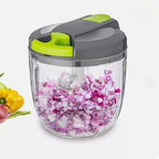Multifunctional Vegetable & Food Chopper with 3/5 Interchangeable Blades - 900ml Container | Onion, Garlic, Carrot, Salad Chopper