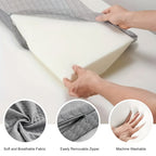Bed Wedge Mattress Gap Filler Pillow, Headboard Closer Sleeping Pillow Against Headboard or Wall, Removable Cover Anti-Snoring Bed Wedge for Twin Full Queen King