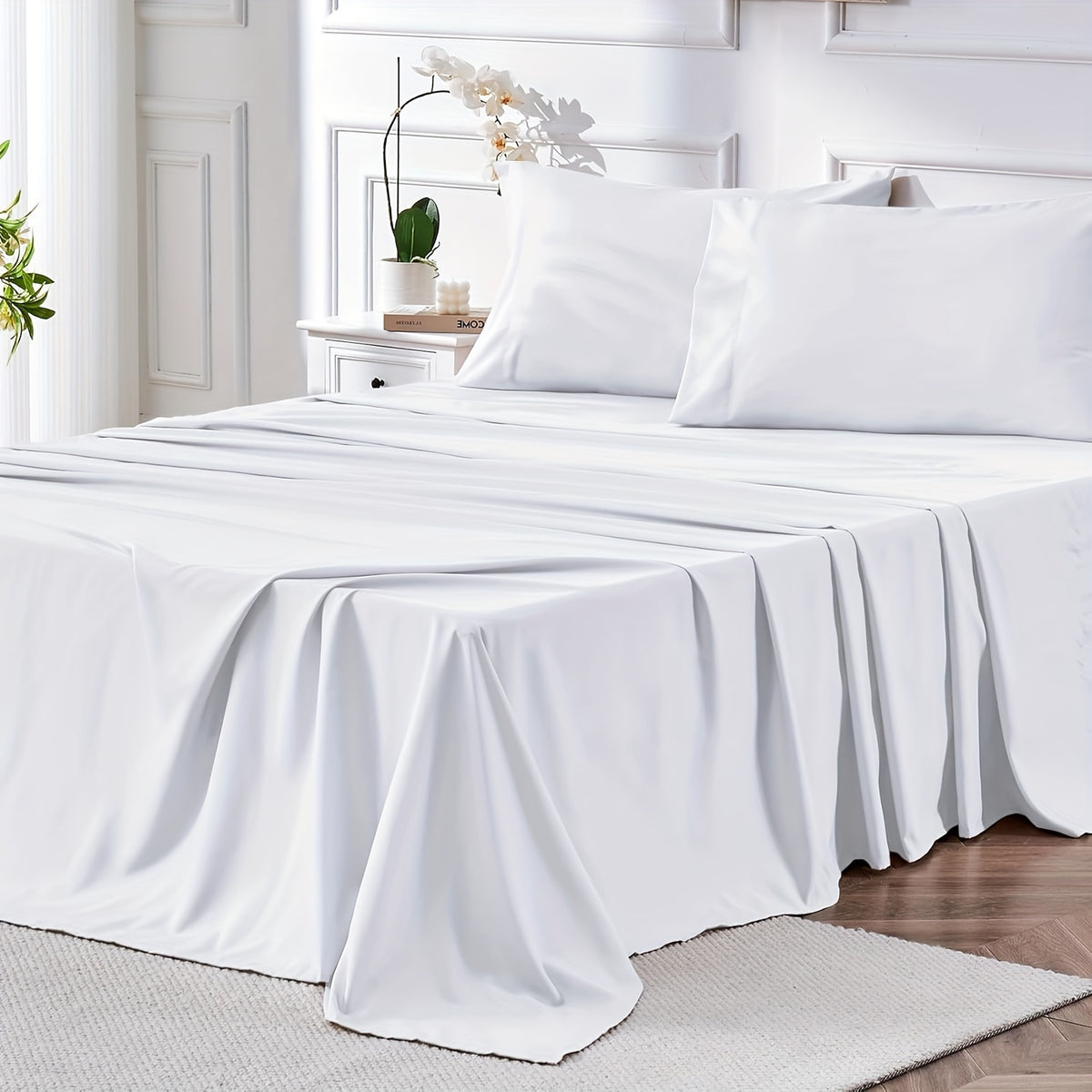 Luxury Microfiber Bed Sheet Set 4-Piece | Deep Pocket, Fade Resistant