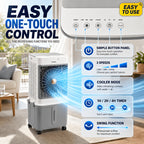 2200 CFM Portable Evaporative Air Cooler – Top-Fill Swamp Cooler with 8.7 Gal Tank, 120° Swing, 3 Speeds, 1/2/4H Timer, 35dB Quiet & 4 Ice Packs | Bedroom, Office, Patio, Kitchen