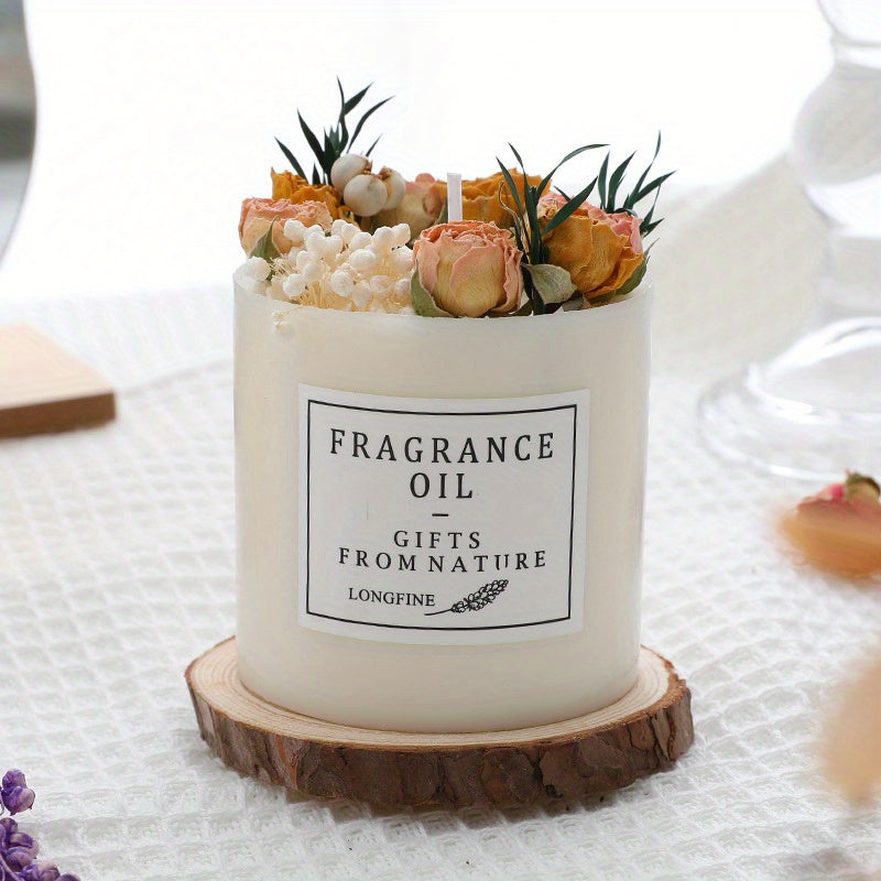 Scented Candles Gift Set for Women 8oz Eternal Flower Home Fragrance Candle – Gardenia Lavender Birthday Valentine Anniversary Christmas Gift