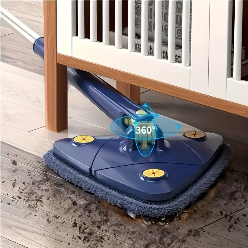 360 Rotating Spin Mop Hands-Free Wet Dry Floor Cleaner with Long Handle – Multi-Surface Home Cleaning Mop, No Battery Required
