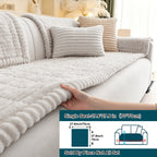 Soft Quilted Thick Sofa Cover Bohemian Style – Removable Machine Washable Pet-Friendly Sofa Protector for 1/2/3/4 Seater Split Sofa, All-Season Couch Cover for Living Room, Bedroom & Office
