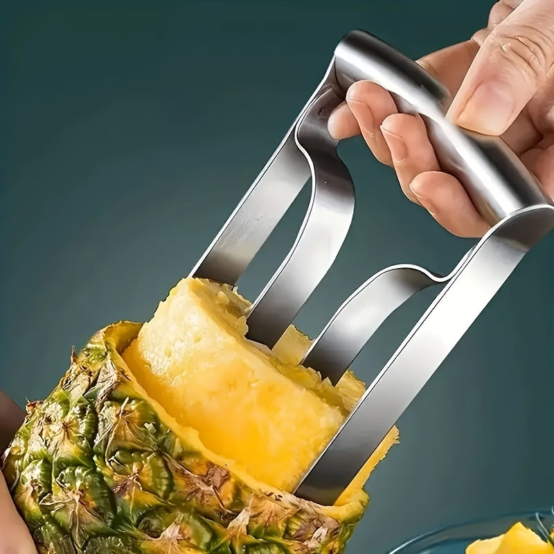 Pineapple Corer Slicer Stainless Steel Easy One-Twist Pineapple Cutter Tool with Comfortable Grip for Home Kitchen and Restaurant