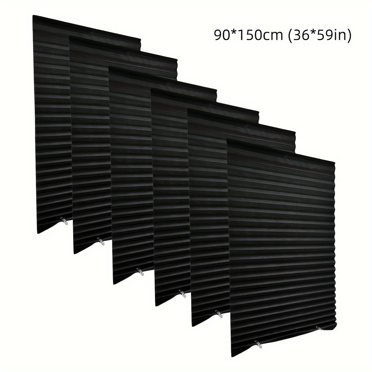 Cordless Pleated Window Shades 6 Pack No Drill - Light Filtering Room Darkening Blinds with Clips, Child Safe, 5 Colors 2 Sizes for Bedroom Living Room Office