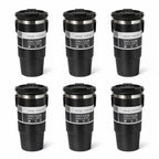 30oz Stainless Steel Insulated Tumbler 6-Pack with Handle, Lid & Straw – Double Wall Vacuum Travel Cups, Colorful Gift Set for Coffee, Cold Drinks & Daily Use | Black, Red, White & More