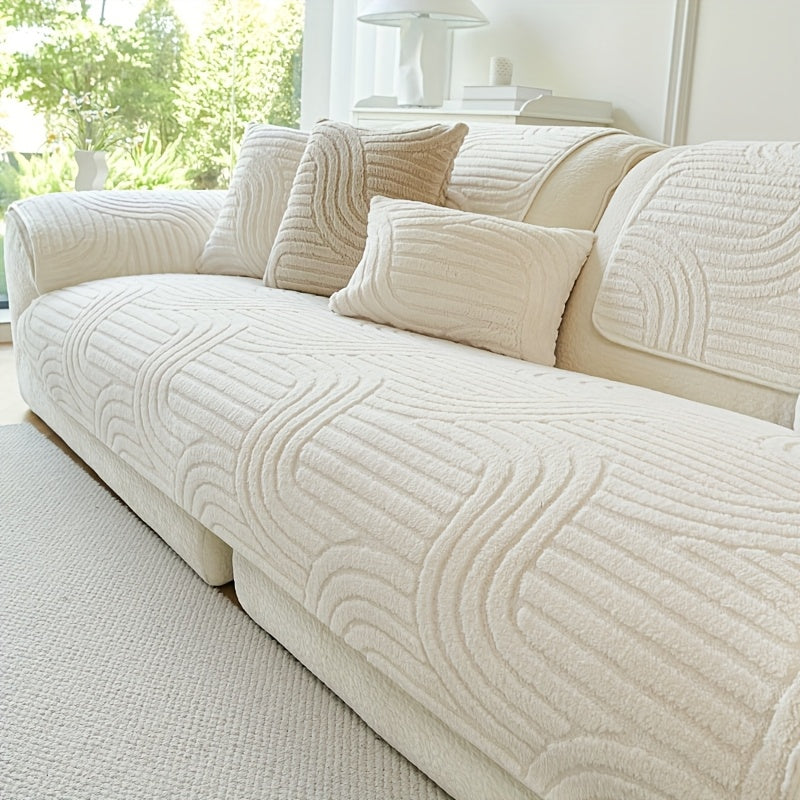 Bohemian Plush Sofa Cushion Cover Christmas Decorative Non-Slip Machine Washable Pet-Friendly All-Season Pillow Cover for Living Room Bedroom Office Home Decor