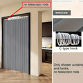 Bohemian Door Curtain Foldable Windproof Thickened Fabric Diamond Pattern Wavy Hem – Machine Washable Boho Room Divider Curtain for Kitchen, Living Room & Bedroom