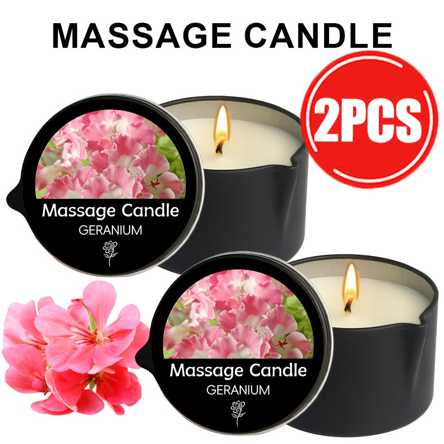 2-in-1 Soy Wax Massage Oil Candle Essential Oil Scented Warm Moisturizing Body Lotion Luxury Spa Candle Gift Set for Women Nail Salon Pedicure Wedding Christmas Valentine 1pc 2pc 6pc 17 Scents