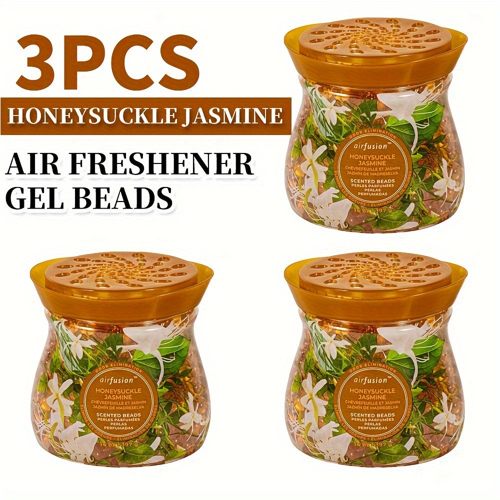 Air Freshener Scented Beads 3-Pack 14oz Each Long-Lasting Fragrance Odor Eliminator for Home Room Closet Bathroom Car Office Fabric Aromatherapy Multiple Scents