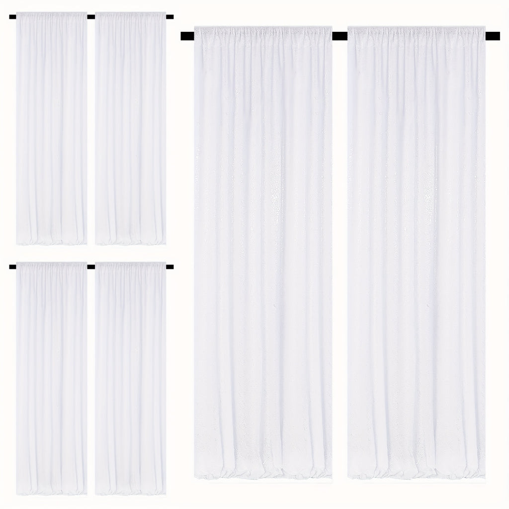Sequin Curtains Backdrop 4 & 6 Panels 2x8FT - Shimmer Glitter Party Backdrop Curtain for Wedding Birthday Bachelorette Photo Booth, 25 Colors Reusable Event Decoration