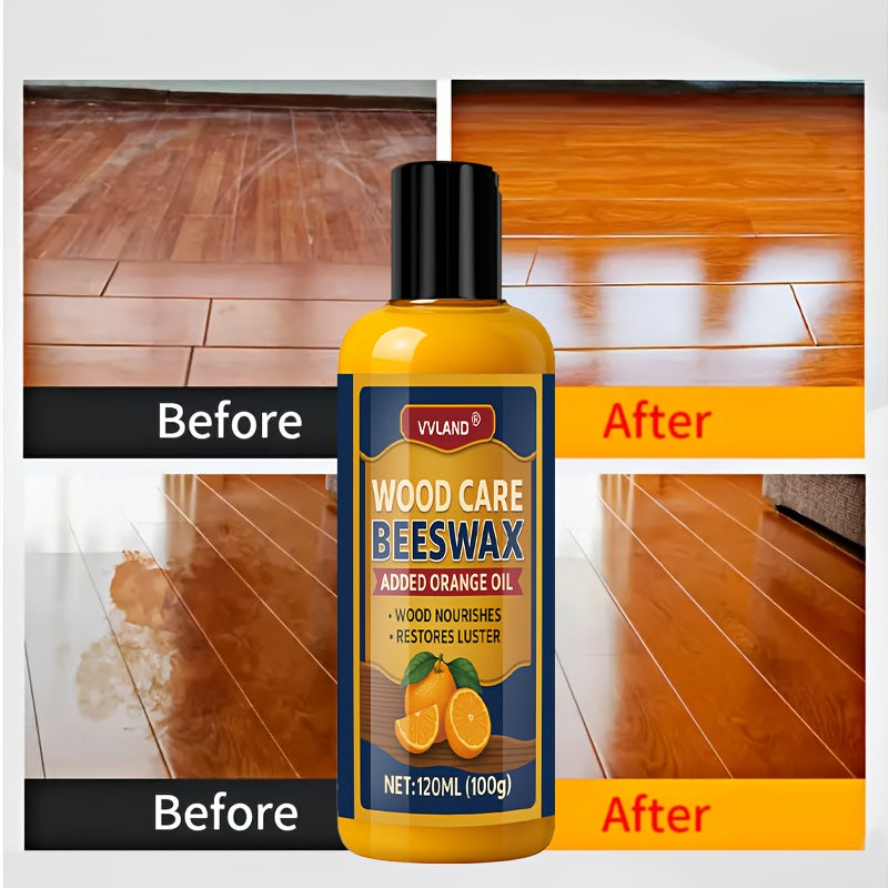 Wood Beeswax Polish Scratch Remover 2 Pack Nourishes Restores Wood Surfaces Floors Furniture Cabinets Cutting Boards Wood Care Wax with Towel