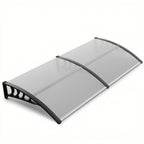 Polycarbonate Door Window Awning Canopy UPF50+ UV Rain Snow Protection Outdoor Entry Overhang 80x40 120x40 Hollow Sheet Clear Brown