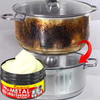 Metal Polishing Paste Complete Set, Coconut Oil-Infused Gloss Agent for Chrome, Stainless Steel & Painted Metals, Residue-Free Formula with Applicator Sponge Included