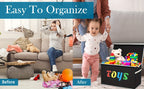 Extra Large Collapsible Storage Box 31.7 Gal with Lid – Foldable Kids Toy Chest Organizer Bin for Boys & Girls, Bedroom, Living Room & Nursery, Sturdy Basket in Black, Beige & Dark Grey