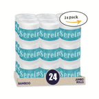 100% Bamboo Toilet Paper, 24 Rolls, 3-Ply, 300 Sheets Per Roll – Eco-Friendly, Soft & Strong Bamboo Bathroom Tissue Value Pack