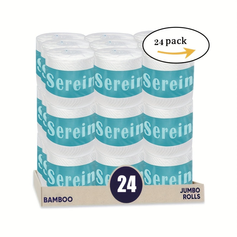100% Bamboo Toilet Paper, 24 Rolls, 3-Ply, 300 Sheets Per Roll – Eco-Friendly, Soft & Strong Bamboo Bathroom Tissue Value Pack