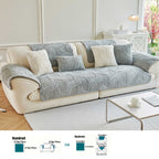 Plush Non-Slip Sofa Cushion Cover Luxury Modern Pet-Proof Breathable Seat Pad Slipcover for Couch Living Room Bedroom Office – Soft Velvet Sofa Seat Cushion Protector Home Decor