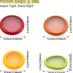Silicone Fruit & Vegetable Fresh Keeper Set - Reusable Produce Saver Containers for Avocado, Onion, Tomato, Lemon, Garlic & Potato, Fridge Storage, 6 or 8 Piece Set