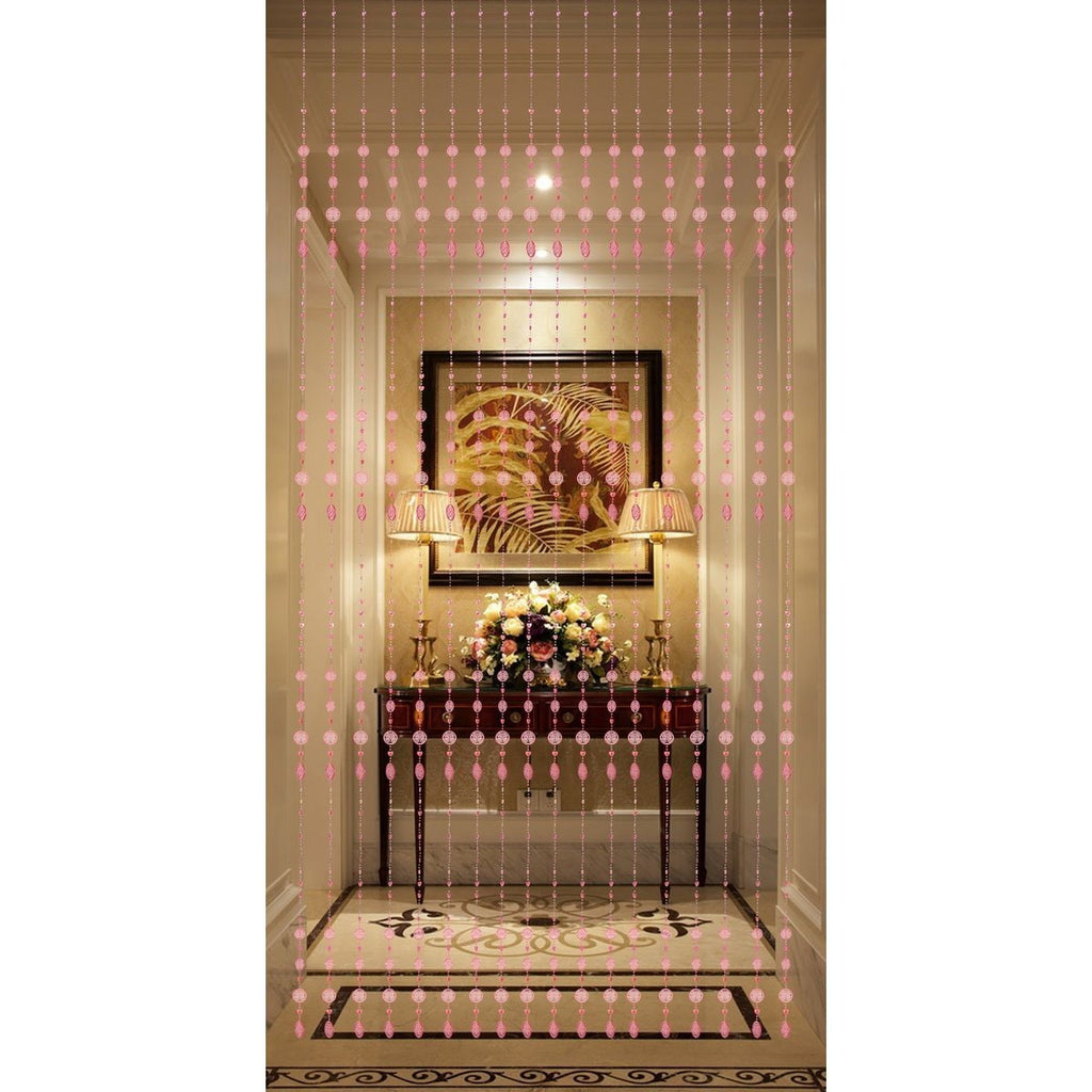 Acrylic Beaded Curtain 35.5x72 Inch for Doorways and Windows - Boho Room Divider and Closet Door Curtain - Decorative Bead Curtain for Bedroom, Wedding, Events and Retail Window Display