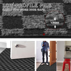 Runner Rug for Hallway Entryway Kitchen – Indoor Outdoor Non-Slip Rubber Backing, 200+ Custom Sizes, 8 Colors, Stain Resistant Low Pile Carpet Runner