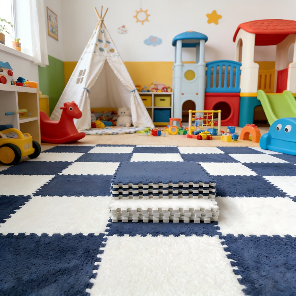 19-Piece Interlocking EVA Foam Floor Tiles – Soft, Washable, Non-Slip Puzzle Floor Mat for Bedroom, Living Room, Playroom & Pet Area (8 Colors)