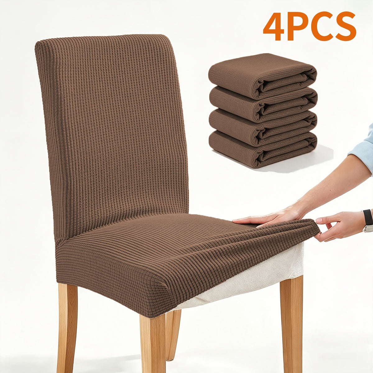 Dining Chair Covers 4/6pcs Set Washable Pet Friendly Dirt & Wear Resistant – Versatile Stretch Slipcovers for Home & Restaurant Seating, 12 Colors