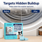 Washing Machine Cleaner Tablets 24-Pack – 12-Month Supply, Deep Clean & Deodorize for Pet Owners, Front & Top Load Safe