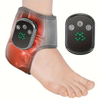 Heated Ankle Foot Massager with Temperature Control & Vibration – Wireless Smart Timed Electric Massager, Adjustable Intensity, Removable Pads, Ideal Gift for Men & Women